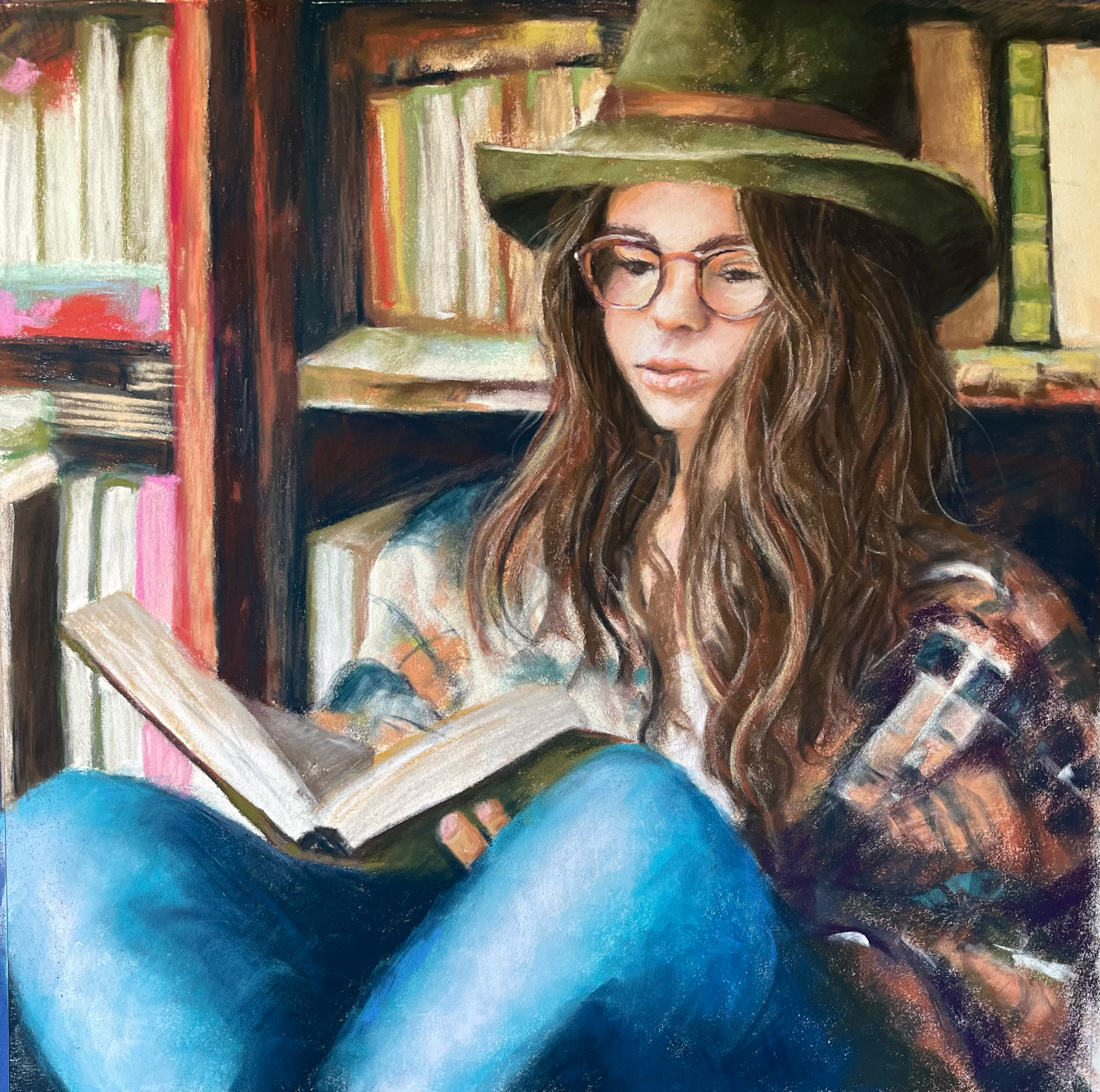 Between the Pages | original pastel artwork