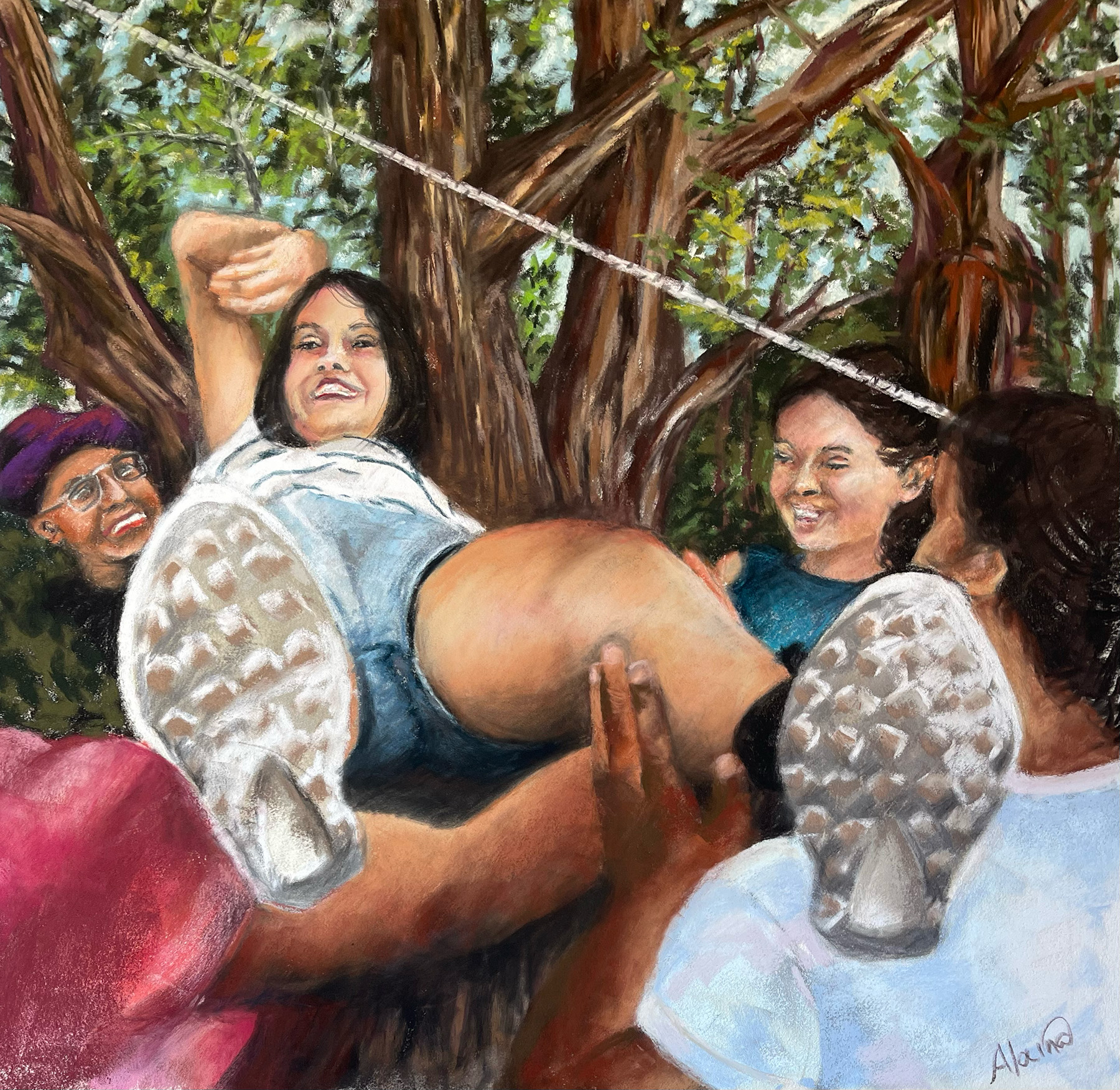 Bathtime | original pastel artwork