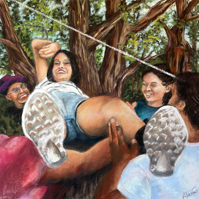 The Ropes Course | original pastel art