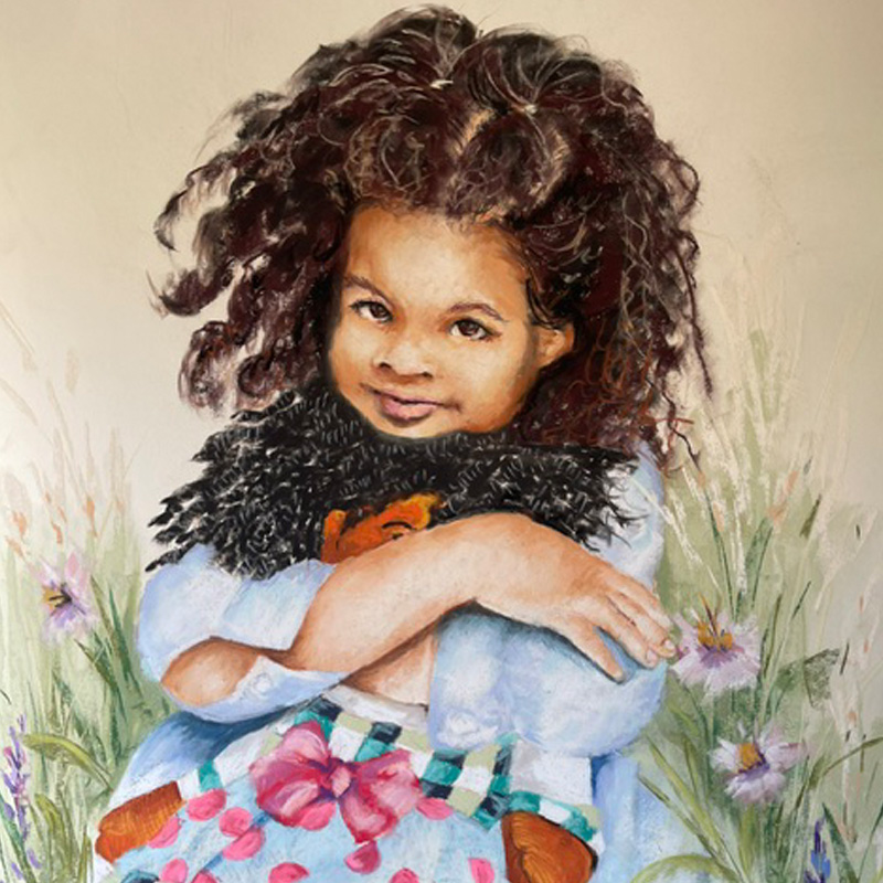 Best Friends } original pastel art
