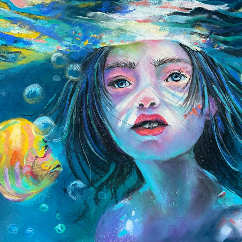 Beneath the Surface | original pastel art